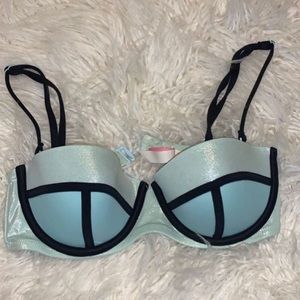 Blue and black VS bikini top!